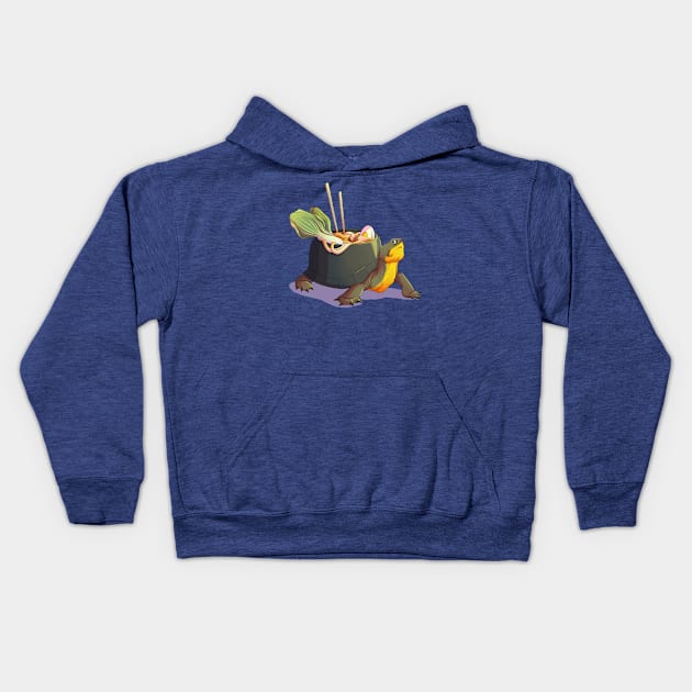 Udon Turtle Kids Hoodie by Victoria Hamre